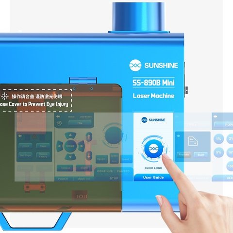 Лазерний сепаратор Sunshine SS-890B Mini, для гравіювання, для відклеювання рамки дисплея і задньої кришки Прев'ю 7