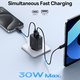 Сетевое зарядное устройство Baseus Cube, 30 Вт, Power Delivery (PD), Fast Charge, черный, 2 порта, #P10111404113-00 Превью 5