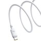 Cable USB Baseus Silky, USB tipo-A, USB tipo C, 100 cm, 100 W, blanco, de silicona, #P10377703213-00 Vista previa  2