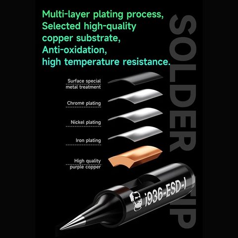 Soldering Iron Tip Mechanic i936-ESD-IS, (antistatic, for lead-free soldering, 10 pcs.) Preview 3