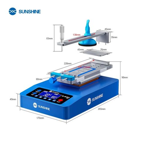 LCD Touch Screen Glass Separator Sunshine S-918F Pro, (for LCDs up to 7", with vacuum pump) Preview 9