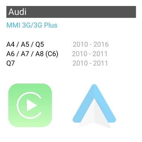 Wireless CarPlay and Android Auto Adapter for Audi with MMI 3G/3G Plus Preview 1