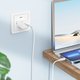 Cable USB Hoco X88, USB tipo C, Lightning, 100 cm, 20 W, blanco, #6931474783295 Vista previa  1
