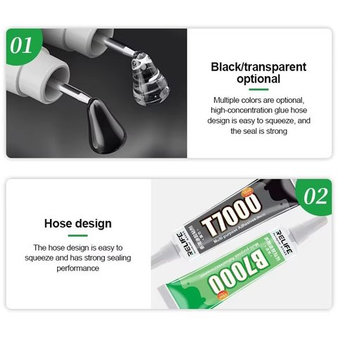 Adhesivos sellador RELIFE B7000, para pegar pantallas táctiles, LCD, 15 ml, transparente Vista previa  4