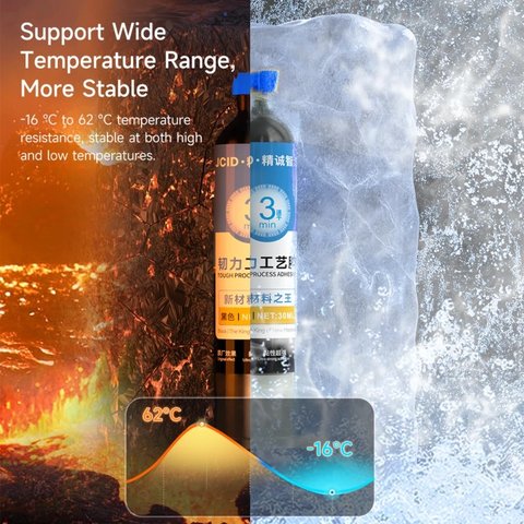 Adhesivo JCID TP-030T, poliuretano, transparente, para pegar tapas traseras, para marcos de pantalla, de secado instantáneo, 30 ml Vista previa  3