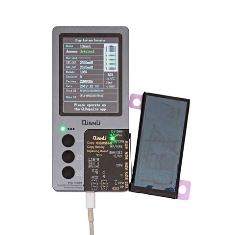 Batería puede usarse con iPhone 13 mini, Li-ion, 3.88 V, 2520 mAh, mayor capacidad, sin mensaje de error, (A2660), genuine IC Vista previa  1