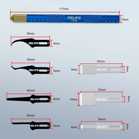 Juego de bisturíes RELIFE TK5, para microcircuitos, 8 in 1 Vista previa  5
