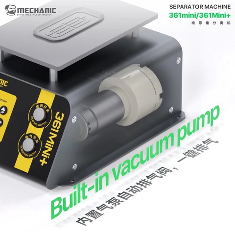 Dispositivo para despegar el módulo de pantalla Mechanic 361 mini+, con bomba de vacío , 200W Vista previa  3