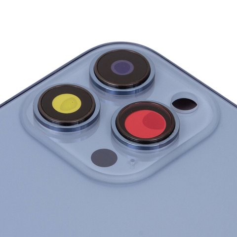 Корпус для iPhone 13 Pro Max, синий, с держателем SIM-карты, с боковыми кнопками, sierra blue Превью 1