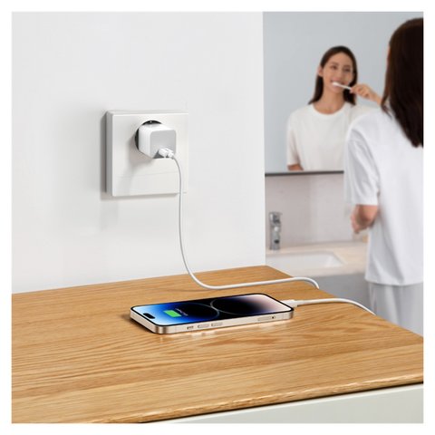 Сетевое зарядное устройство Baseus GaN5 mini, 20 Вт, Fast Charge, белый, 1 порт, #CCGN050102 Превью 2