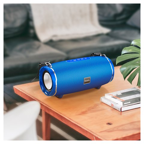 Портативная беспроводная колонка Hoco HC5, синяя, bluetooth 5.0, 15W*2, #6931474746665 Превью 2