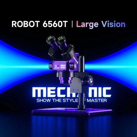 Микроскоп Mechanic ROBOT6560T-B11, тринокулярный, 6,5X-60X Превью 1